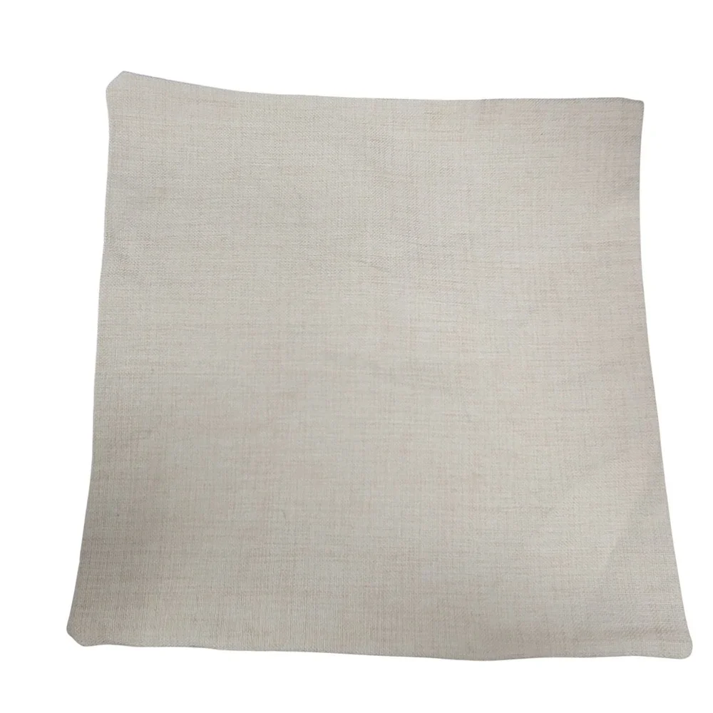 Queenie Boston Terrier Dog Linen Blend Throw Pillow Cover Beige 17.5x17.5 Square
